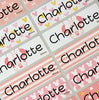 Minnie Pattern Character Large Name Labels
