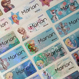 Waterproof Name Labels, Name Sticker, Character Labels, Disney Frozen Labels