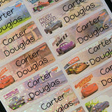 Waterproof Name Labels, Name Sticker, Character Labels, Disney Car 2  Name Labels