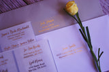 Clear Custom Return Address Labels and Guest Address Labels, Black or Gold Ink
