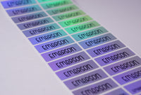 Silver Hologram Name Labels