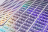 Silver Hologram Large Name Labels