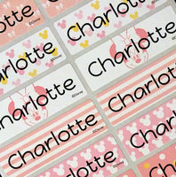 Waterproof Name Labels, Name Sticker, Character Labels,  Disney Minnie Mouse Name Labels