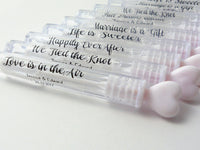 Black lettering Clear Wedding Bubble Labels Wedding Favor Stickers